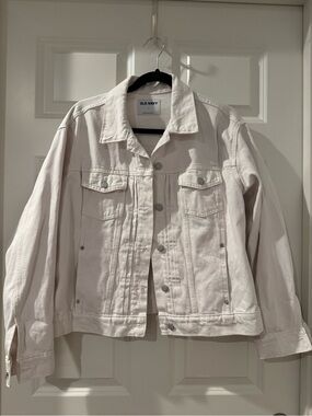 Old Navy Women's White Denim Jacket
